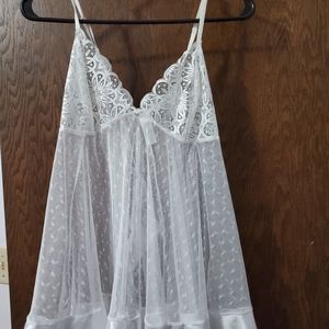 NWT white babydoll and panty set